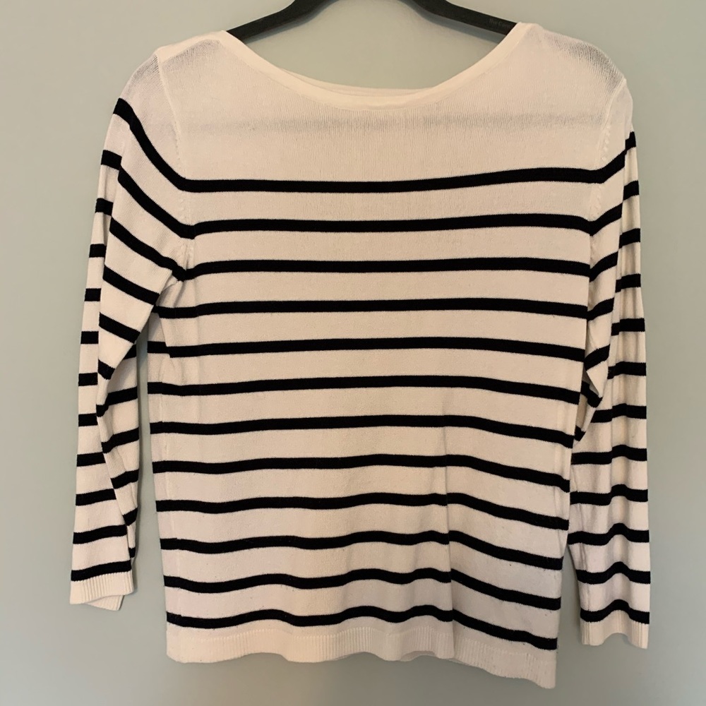 H&M Navy and White Striped Sweater